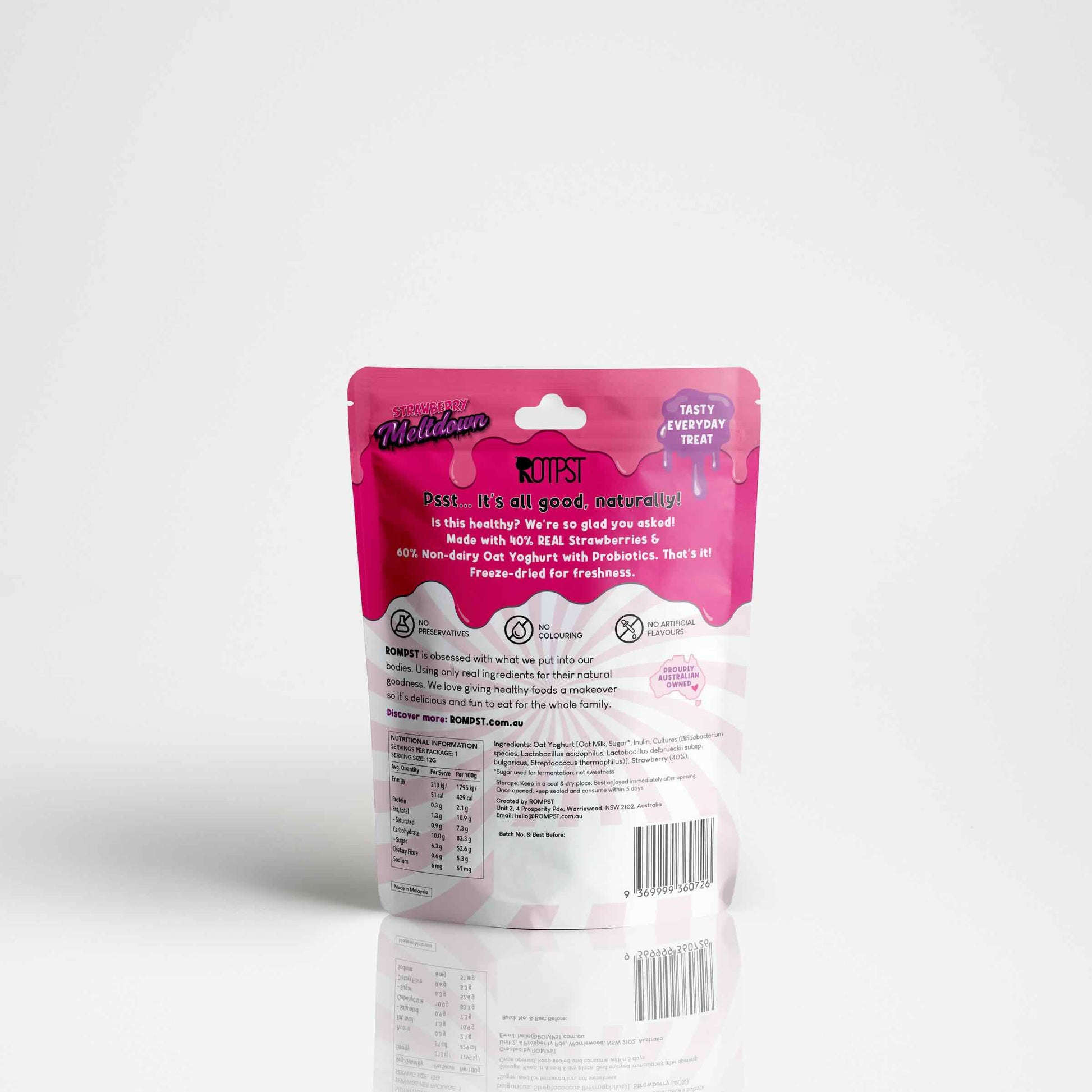 Natural strawberry fruit lollies